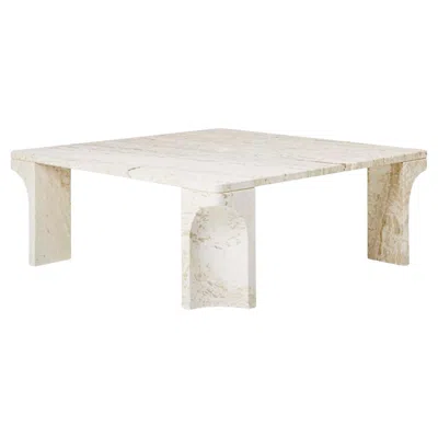 Pre-owned Gubi Customizable  Travertine Doric Coffee Table By Gamfratesi In Sand