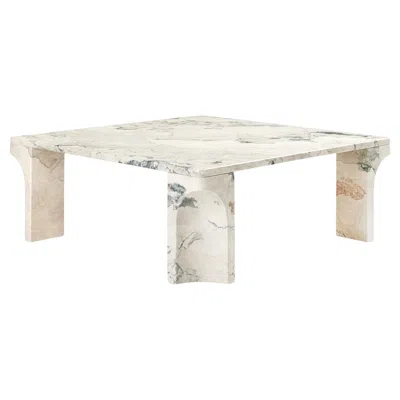 Pre-owned Gubi Customizable  Travertine Doric Coffee Table By Gamfratesi In Sand