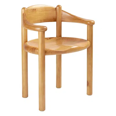 Pre-owned Gubi Daumiller Dining Armchair In Golden Pine For  In Brown