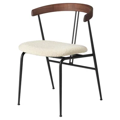 Pre-owned Gubi Gamfratesi Violin Dining Chair Walnut Dedar Karakorum 001 For  In Brown