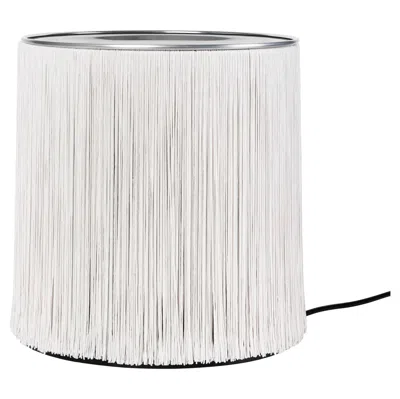 Pre-owned Gubi Gianfranco Frattini Model 597 Table Lamp Cream Fringe Aluminium For  In White
