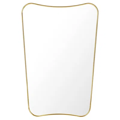 Pre-owned Gubi Gio Ponti F.a. 33 Wall Mirror Polished Brass 54 X 80 Cm For  In Gray