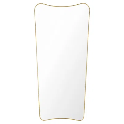 Pre-owned Gubi Gio Ponti F.a. 33 Wall Mirror Polished Brass 70 X 146 Cm For  In Gray