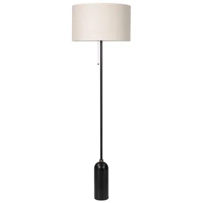 Pre-owned Gubi Gravity Floor Lamp Blackened Steel Canvas Shade By Space Copenhagen In Sand