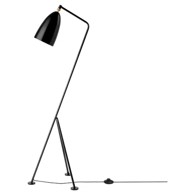 Pre-owned Gubi Greta M. Grossman Grashoppa Floor Lamp Glossy Black For