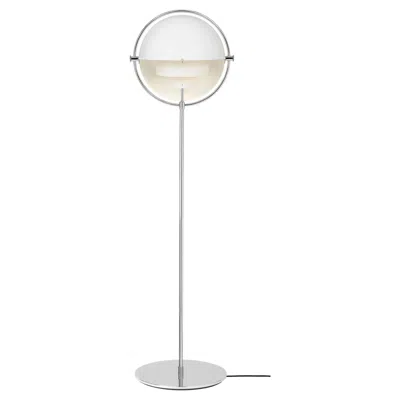 Pre-owned Gubi Louis Weisdorf Multi-lite Floor Lamp Chrome White Semi Matt For