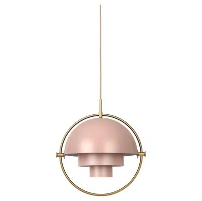 Pre-owned Gubi Louis Weisdorf Multi-lite Pendant Brass Rose Dust Semi Matt Ø32 Cm For  In Red