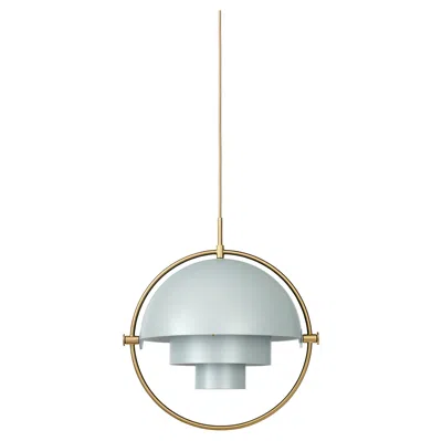 Pre-owned Gubi Louis Weisdorf Multi-lite Pendant Brass Sea Grey Semi Matt Ø32 Cm For  In Gray