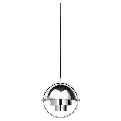 Pre-owned Gubi Louis Weisdorf Multi-lite Pendant Chrome For Ø22.5 Cm  In Transparent