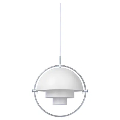 Pre-owned Gubi Louis Weisdorf Multi-lite Pendant Chrome White Semi Matt Ø32 Cm For