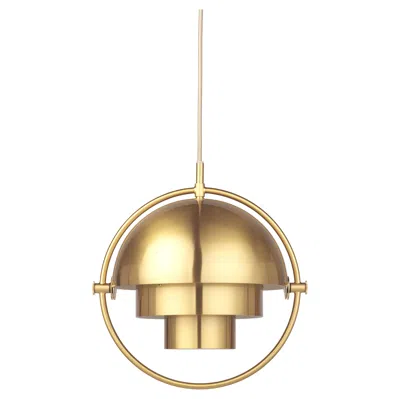 Pre-owned Gubi Louis Weisdorf Multi-lite Pendant Shiny Brass For Ø22.5 Cm  In Sand