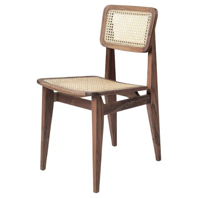 Pre-owned Gubi Marcel Gascoin 'c-chair' Dining Chair American Walnut All French Cane For  In Brown