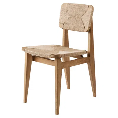 Pre-owned Gubi Marcel Gascoin 'c-chair' Dining Chair Oak Oiled Paper Cord For  In Brown