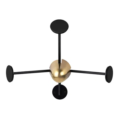 Pre-owned Gubi Mathieu Matégot Coat Rack In Brass And Black For
