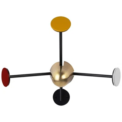 Pre-owned Gubi Mathieu Matégot Coat Rack In Brass And Ochre For  In Brown