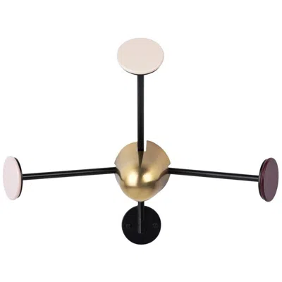 Pre-owned Gubi Mathieu Matégot Coat Rack In Brass And Vintage Red For