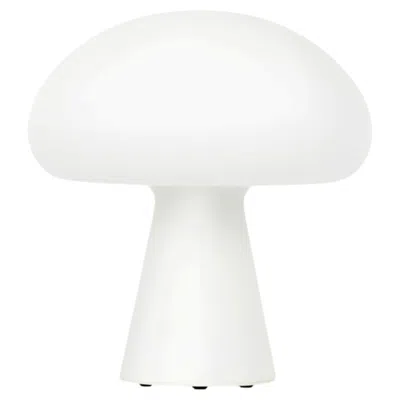 Pre-owned Gubi 'obello' Rechargeable Frosted Glass Table Lamp By Bill Curry For  In White