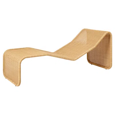Pre-owned Gubi P3s Outdoor Chaise Longue In Natural Tone By Tito Agnoli In Sand