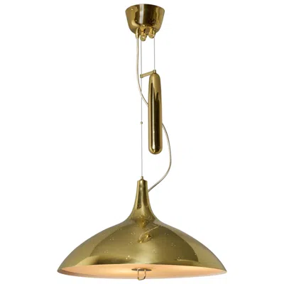 Pre-owned Gubi Paavo Tynell 'a1965' Counterweight Pendant Lamp In Brass In Sand