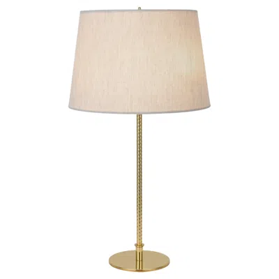 Pre-owned Gubi Paavo Tynell Model '9205' Canvas And Brass Table Lamp For  In Sand