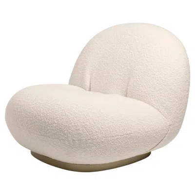Pre-owned Gubi Pacha Fixed Lounge Upholstered Chair In Pearl Gold Base By Pierre Paulin