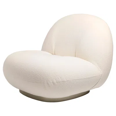 Pre-owned Gubi Pacha Lounge Chair Harp 024 Ivory Pearl Gold Swivel Base By Pierre Paulin In White