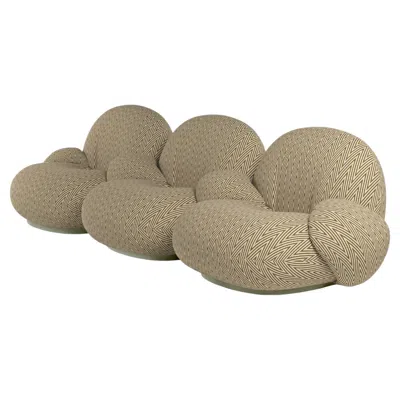 Pre-owned Gubi Pacha Outdoor 3-seater Modular Sofa With Armrest By Pierre Paulin In Brown
