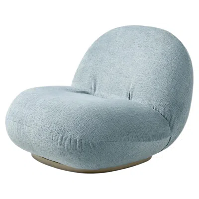 Pre-owned Gubi Pacha Swivel Lounge Upholstered Chair In Pearl Gold Base By Pierre Paulin In Gray