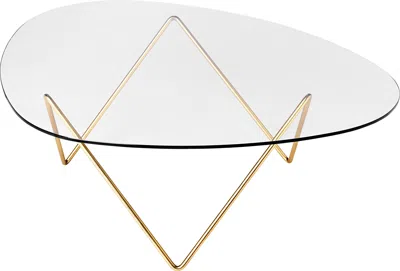 Pre-owned Gubi Pedrera Coffee Table Brass Base By Cosini & Ruiz Millet In Gray