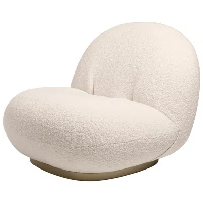 Pre-owned Gubi Pierre Paulin Pacha Lounge Chair-swivel Pearl Gold Base/karakorum 001 For