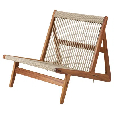 Pre-owned Gubi Rasmussen 'mr01' Indoor/outdoor Initial Chair In Iroko Wood For  In Brown