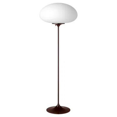 Pre-owned Gubi Stemlite 110 Floor Lamp In Frosted Glass And Black Red Base By Bill Curry