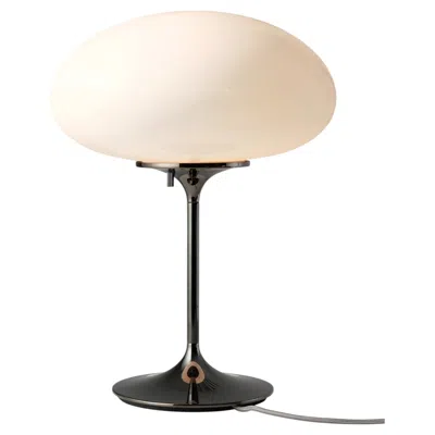 Pre-owned Gubi 'stemlite' Opal Glass Table Lamp In Black Chrome By Bill Curry For