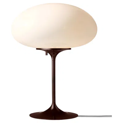 Pre-owned Gubi 'stemlite' Opal Glass Table Lamp In Black Red By Bill Curry For