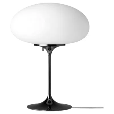 Pre-owned Gubi Stemlite Table Lamp In Frosted Glass And Black Chrome By Bill Curry