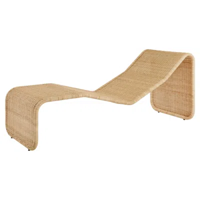 Pre-owned Gubi Tito Agnoli Outdoor Woven P3 Chaise Longue For  In Sand
