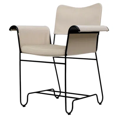Pre-owned Gubi Tropique Outdoor Armchair In Black Base, Limonata Beige By Mathieu Matégot