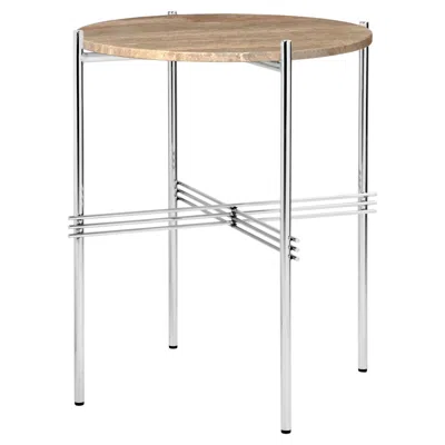 Pre-owned Gubi Ts Coffee Table In Polished Steel- Round, Ø40 By Gamfratesi In Sand