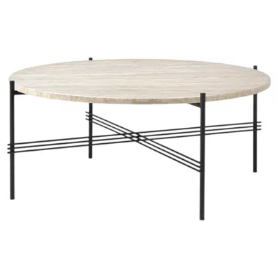Pre-owned Gubi Ts Outdoor Large Side Table In Neutral White Travertine By Gamfratesi