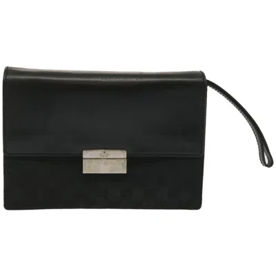 Gucci -- Black Canvas Clutch Bag ()