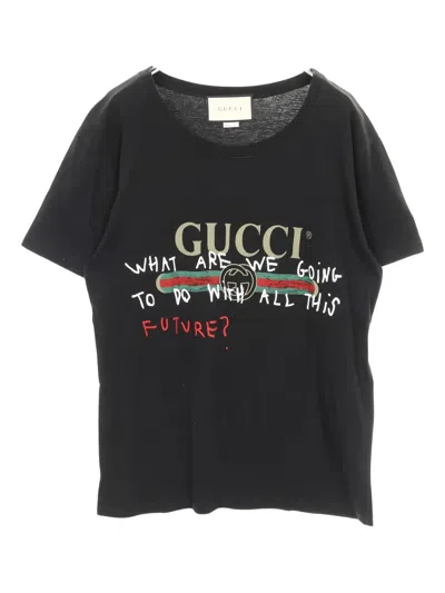 Pre-owned Gucci 00s Crew-neck T-shirt In Black