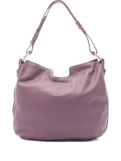 Pre-owned Gucci 00s Leather Shoulder Bag In Purple
