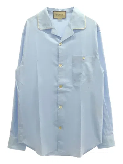 Pre-owned Gucci 10's Cotton Oxford Shirt In Blue