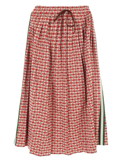 Pre-owned Gucci 10's G Geometric Midi Skirt