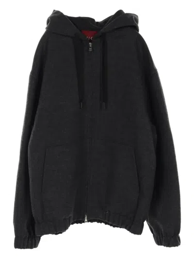 Pre-owned Gucci 10's Wool Zip-up Hoodie In Grey