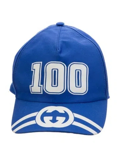 Pre-owned Gucci 100 Baseball Cap W/tags In Blue