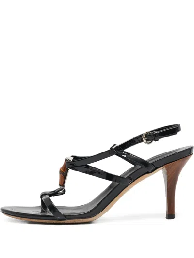 Pre-owned Gucci 100mm Bamboo-detail Sandals
