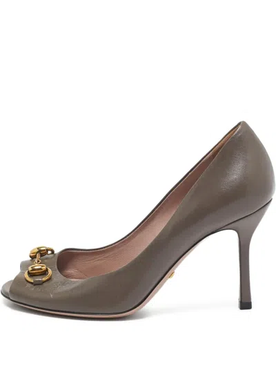 Pre-owned Gucci 100mm Horsebit-detail Pumps