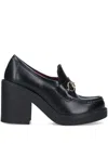 Gucci 100mm Horsebit Platform Loafers In Black