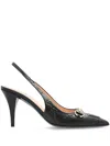 Gucci 100mm Horsebit Pumps In Black